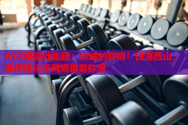 AYX爱游戏集团：地球的呼吸！日落西山，草坪绿化带两旁霜雾弥漫